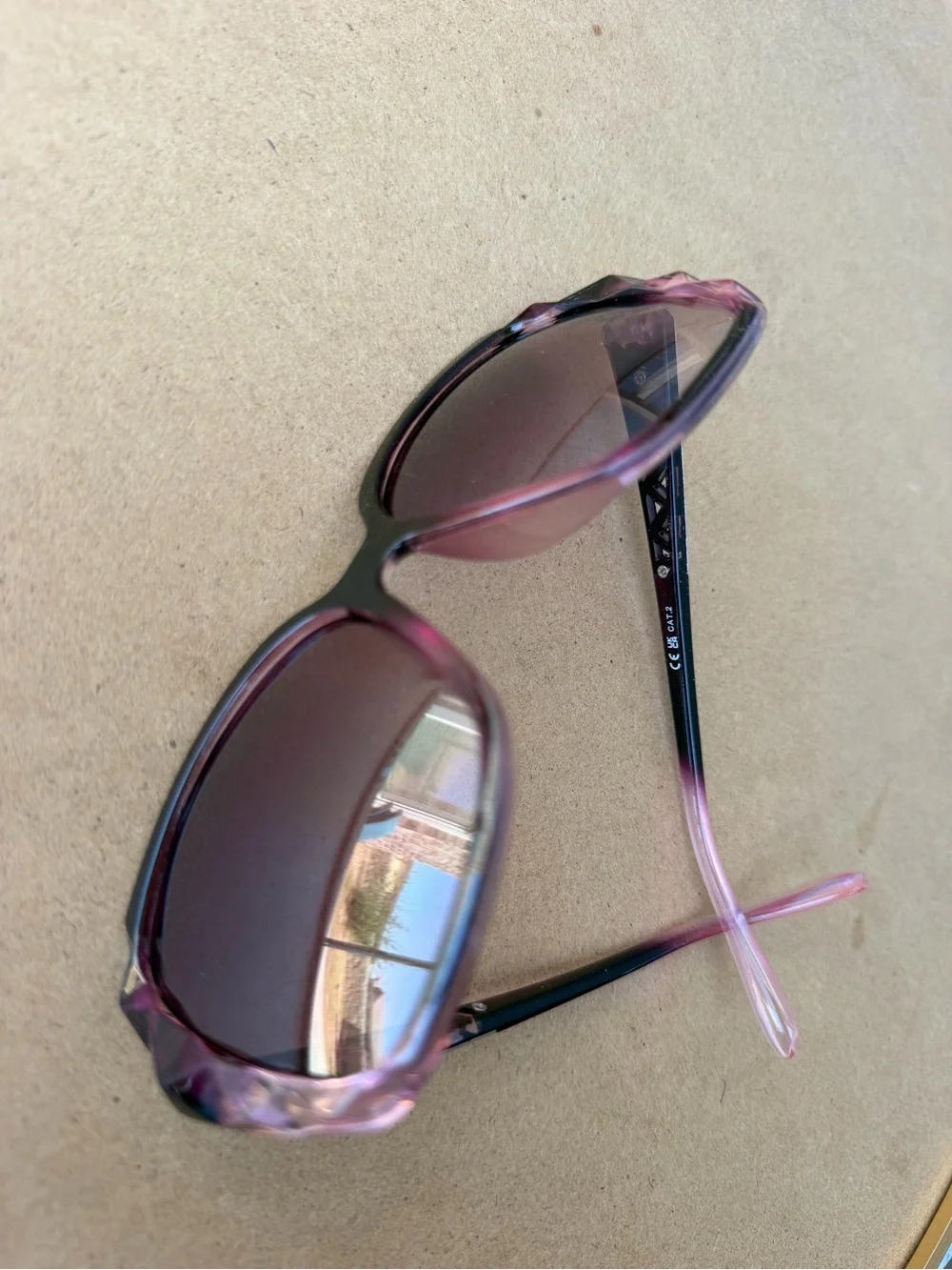Gradient Purple Oversized butterfly Women's Sunglasses